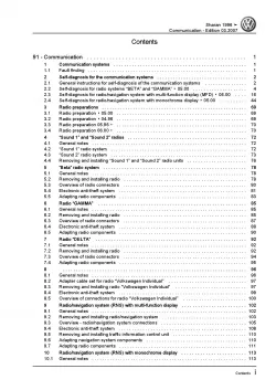 VW Sharan 7M 1995-2010 communication radio navigation repair workshop manual pdf