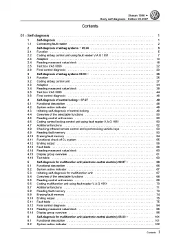 VW Sharan type 7M 1995-2010 self-diagnosis for body repairs workshop manual pdf