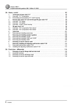 VW Sharan 7M 1995-2010 5 speed automatic gearbox 09B repair workshop manual pdf