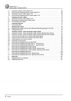 VW Sharan type 7N 2010-2015 brake systems repair workshop manual pdf ebook