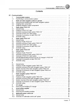 VW Sharan 7N 2010-2015 communication radio navigation repair workshop manual pdf