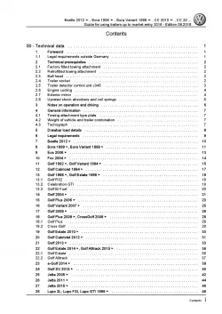 VW Sharan type 7N 2010-2015 guide for using trailers repair workshop manual pdf