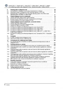 VW Sharan type 7N (10-22) air conditioning systems refrigerant R134a manual pdf