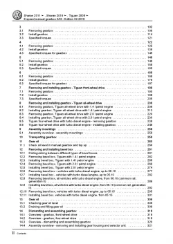 VW Sharan type 7N (10-22) 6 speed manual gearbox 0A6 repair workshop manual pdf
