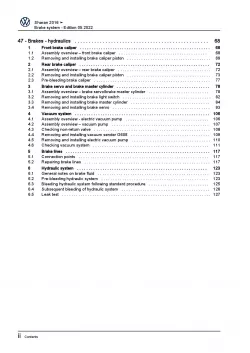 VW Sharan type 7N 2015-2022 brake systems repair workshop manual pdf ebook