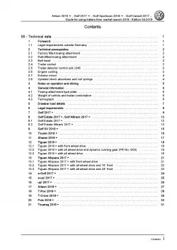 VW Sharan type 7N 2015-2022 guide for using trailers repair workshop manual pdf