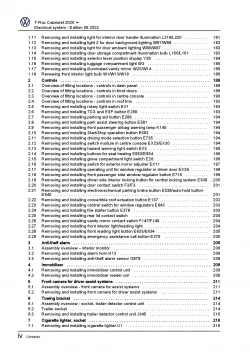 VW T-Roc Cabrio type AC 2019-2021 electrical system repair workshop manual pdf
