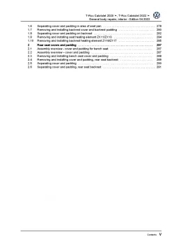 VW T-Roc Cabrio AC 2019-2023 general body repairs interior repair manual pdf