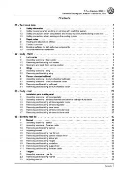 VW T-Roc Cabrio AC 2019-2021 general body repairs exterior workshop manual pdf