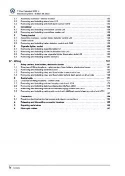 VW T-Roc Cabrio type AC 2021-2023 electrical system repair workshop manual pdf