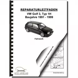 VW Golf 3 Typ 1H 1991-1999 Fahrwerk Achsen Lenkung Bremsen Reparaturanleitung