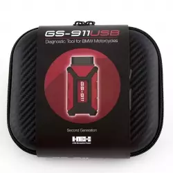 Der Diagnoseadapter GS-911 USB wird standardmäßig in einem Koffer geliefert. Ohne Zubehör ist der Adapter für alle Motorräder der Marke BMW ab Baujahr 2016 geeignet.