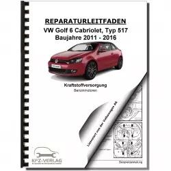 VW Golf 6 Cabriolet (11-16) Kraftstoffversorgung Benzin Reparaturanleitung