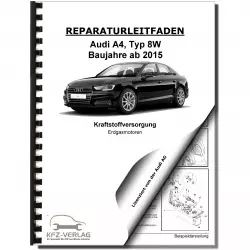 Audi A4 Typ 8W ab 2015 Kraftstoffversorgung Erdgasmotoren Reparaturanleitung