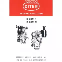 MWM Betriebsanleitung Dieselmotor D302 1 D302 2 Traktor Bedienungsanleitung