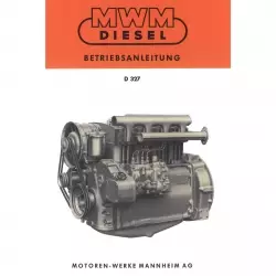 MWM Dieselmotor D327 2 bis 6 Zylinder Traktor Betriebsanleitung