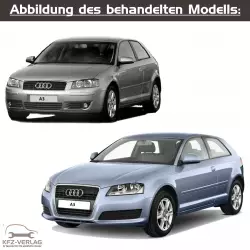 Audi A3 - Typ 8P, 8P1, 8PA - Baujahre ab 2003 bis 2012 - Fahrzeugabschnitt: Ausgebautes und eingebautes Schaltgetriebe inkl. Kupplung - Reparaturanleitungen zur Reparatur in Eigenregie für Anfänger, Hobbyschrauber und Profis.