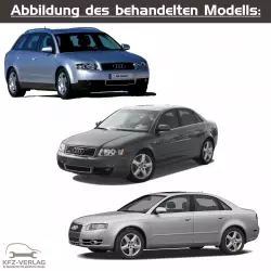 Audi A4 - Typ 8E, 8E2, 8E5, 8EC, 8ED - Baujahre 2000 bis 2008 - Fahrzeugabschnitt: Heizung, Belüftung und Klimaanlage - Reparaturanleitungen zur Reparatur in Eigenregie für Anfänger, Hobbyschrauber und Profis.