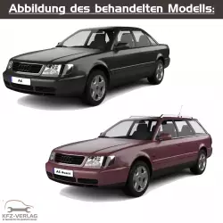 Audi A6 - Typ 4A, 4A2, 4A5 - Baujahre 1990 bis 1997 - Fahrzeugabschnitt: Motor-Mechanik für Benzinmotoren und Direkteinspritzmotoren - Reparaturanleitungen zur Reparatur in Eigenregie für Anfänger, Hobbyschrauber und Profis.