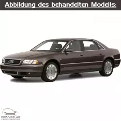 Audi A8 - Typ 4D, 4D2, 4D8 - Baujahre 1994 bis 2002 - Fahrzeugabschnitt: Benziner Motor-Gemischaufbereitung, Direkteinspritzsystem und Zündanlage - Reparaturanleitungen zur Reparatur in Eigenregie für Anfänger, Hobbyschrauber und Profis.