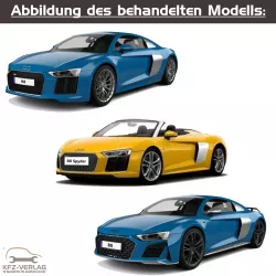 Audi R8 - Typ 4S, 4S3, 4S9 - Baujahre ab 2015 - Fahrzeugabschnitt: Benzinmotoren und Direkteinspritzmotoren inkl. Motor-Mechanik und Gemischaufbereitung - Reparaturanleitungen zur Reparatur in Eigenregie für Anfänger, Hobbyschrauber und Profis.