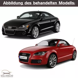 Audi TT - Typ 8J, 8J3, 8J9 - Baujahre 2006 bis 2014 - Fahrzeugabschnitt: Schaltpläne, Stromlaufpläne, Elektrik, Fehlersuche, Einbauorte, Sicherungs- und Steckerbelegung - Reparaturanleitungen zur Reparatur in Eigenregie für Anfänger, Hobbyschrauber und Profis.