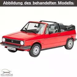 VW Golf I - Typ 155/17/171/172/173 - Baujahre von 1979 bis 1994 - Fahrzeugabschnitt: Karosserie-Montagearbeiten Cabriolet - Reparaturanleitungen zur Reparatur in Eigenregie für Anfänger, Hobbyschrauber und Profis.