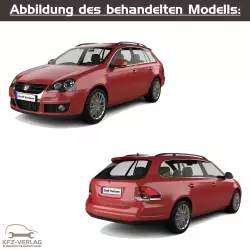 VW Golf 5 Variant - Typ 1K5 - Baujahre 2007 bis 2009 - Fahrzeugabschnitt: Dieselmotor, Turbodiesel, TDI, Common Rail, Vorglühanlage - Reparaturanleitungen zur Reparatur in Eigenregie für Anfänger, Hobbyschrauber und Profis.