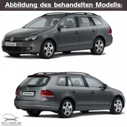 VW Golf 6 Variant - Typ AJ, AJ5, 1K - Baujahre 2009 bis 2013 - Fahrzeugabschnitt: Benzinmotoren und Direkteinspritzmotoren inkl. Motor-Mechanik und Gemischaufbereitung - Reparaturanleitungen zur Reparatur in Eigenregie für Anfänger, Hobbyschrauber und Profis.