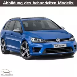 VW Golf VII Variant und Kombi - Typ BA, BA5, BV, BV5 - Baujahre von 2013 bis 2017 - Fahrzeugabschnitt: Elektrische Abnehmer und Anlagen - Reparaturanleitungen zur Reparatur in Eigenregie für Anfänger, Hobbyschrauber und Profis.