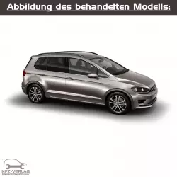 VW Golf 7 Sportsvan - Typ AM- Baujahre 2014 bis 2018 - Fahrzeugabschnitt: Bremssysteme, Handbremse, Trommelbremse, Scheibenbremse, Bremsbeläge, Bremsklötze, ABS - Reparaturanleitungen zur Reparatur in Eigenregie für Anfänger, Hobbyschrauber und Profis.