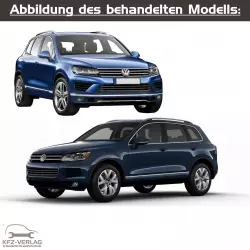 VW Touareg - Typ 7P - Baujahre 2010 bis 2018 - Fahrzeugabschnitt: Bremssysteme, Handbremse, Trommelbremse, Scheibenbremse, Bremsbeläge, Bremsklötze, ABS - Reparaturanleitungen zur Reparatur in Eigenregie für Anfänger, Hobbyschrauber und Profis.
