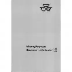 Massey Ferguson MF 148/MF 152 und MF 158 Traktor Werkstatthandbuch