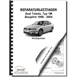 SEAT Toledo Typ 1M 1998-2004 5 und 6 Gang Schaltgetriebe 02M Reparaturanleitung