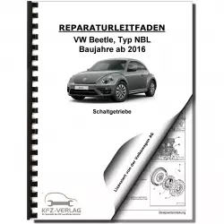 VW Beetle Typ NBL (16-19) 6 Gang Schaltgetriebe 0AJ Kupplung Reparaturanleitung
