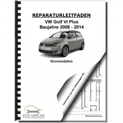 VW Golf 6 Plus 2009-2014 Schaltplan Stromlaufplan Verkabelung Elektrik Pläne