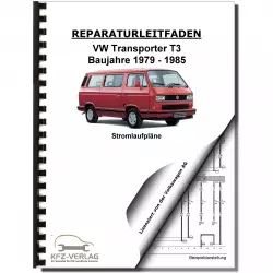 VW Transporter T3 1979-1985 Schaltplan Stromlaufplan Verkabelung Elektrik Pläne
