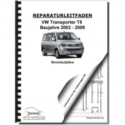 VW Transporter T5 2003-2009 Schaltplan Stromlaufplan Verkabelung Elektrik Pläne