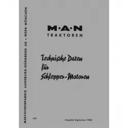MAN Schlepper-Technik September 1958 Technische Daten Traktor Schlepper Handbuch