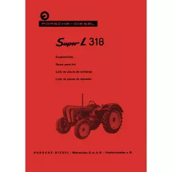 Porsche-Diesel Traktor Super L318 (April 1960) Ersatzteilliste Ersatzteilkatalog