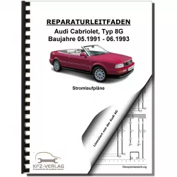 Audi Cabriolet 1991-1993 Schaltplan Stromlaufplan Verkabelung Elektrik Pläne