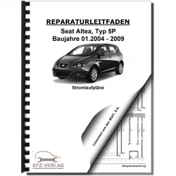 SEAT Altea Typ 5P1 2004-2009 Schaltplan Stromlaufplan Verkabelung Elektrik Pläne