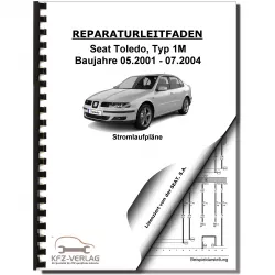 SEAT Toledo Typ 1M 2001-2004 Schaltplan Stromlaufplan Verkabelung Elektrik Pläne