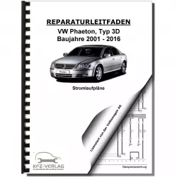 VW Phaeton Typ 3D 2001-2016 Schaltplan Stromlaufplan Verkabelung Elektrik Pläne