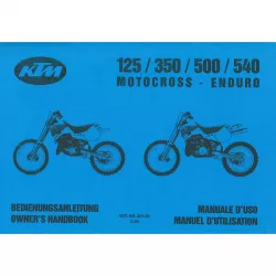 KTM 125 350 500 540 Motocross Motorrad Enduro Betriebs-/Bedienungsanleitung
