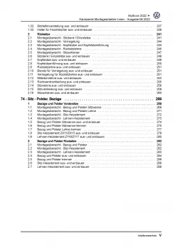 VW Multivan SL ST ab 21 Karosserie Montagearbeiten Innen Reparaturanleitung PDF