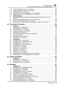 VW Transporter T7 ab 21 Karosserie Montagearbeiten Außen Reparaturanleitung PDF