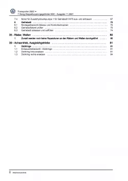 VW Transporter T7 ab 21 7 Gang Automatikgetriebe DKG 0GC Reparaturanleitung PDF