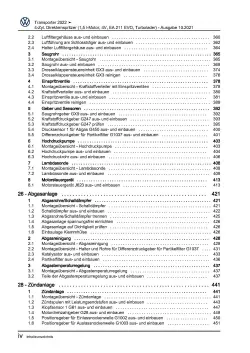 VW Transporter T7 ab 2021 4-Zyl. 1,5l Benzinmotor 135 PS Reparaturanleitung PDF
